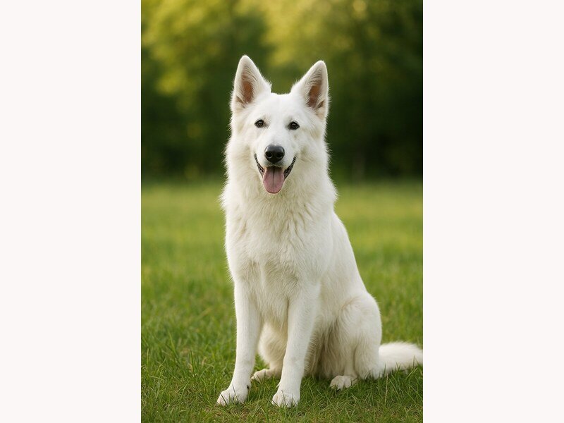 Berger Blanc Suisse blanc au regard doux